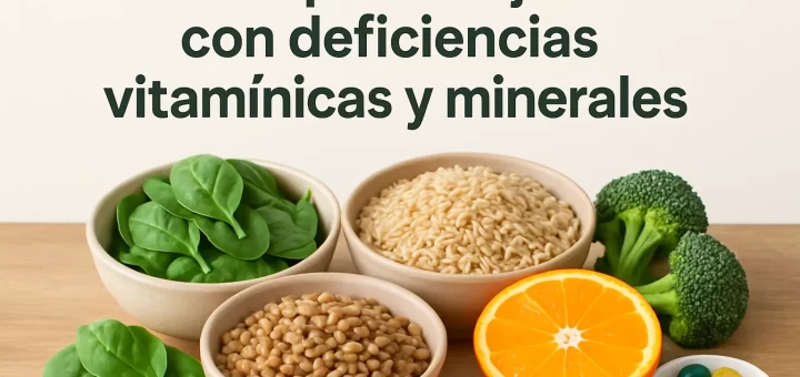 Dieta para mujeres con deficiencias vitamínicas y minerales