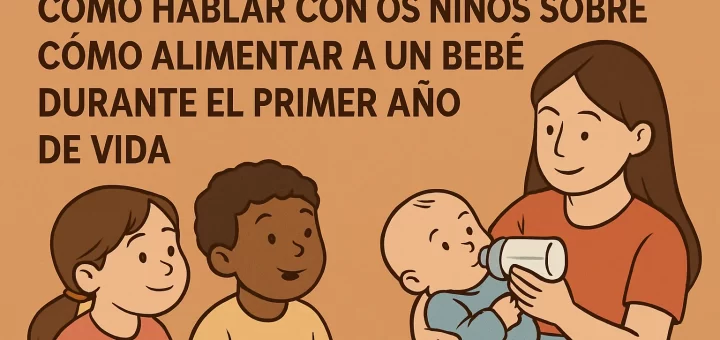 cómo hablar con los niños sobre Cómo alimentar a un bebé durante el primer año de vida