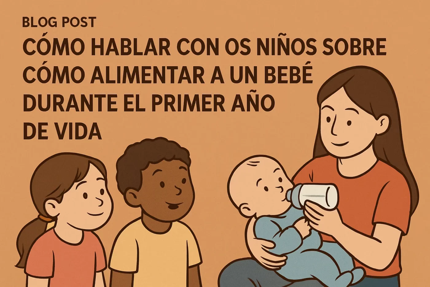 cómo hablar con los niños sobre Cómo alimentar a un bebé durante el primer año de vida