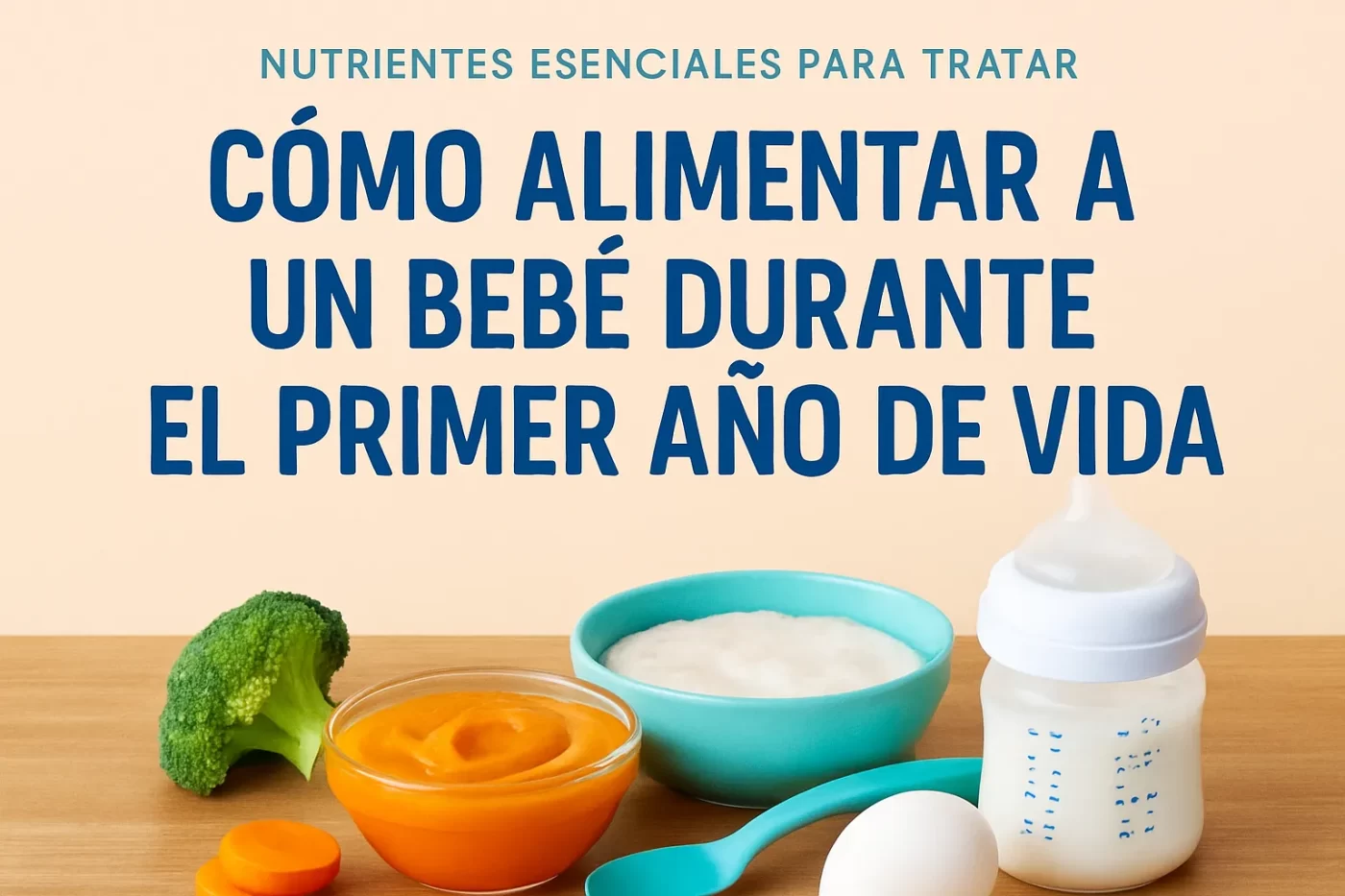 nutrientes esenciales para tratar Cómo alimentar a un bebé durante el primer año de vida
