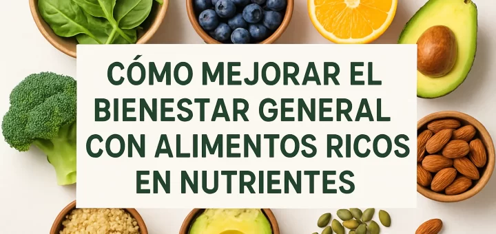 Cómo mejorar el bienestar general con alimentos ricos en nutrientes