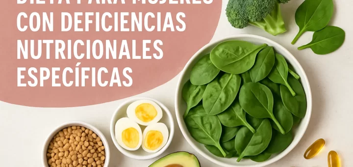 Dieta para mujeres con deficiencias nutricionales específicas