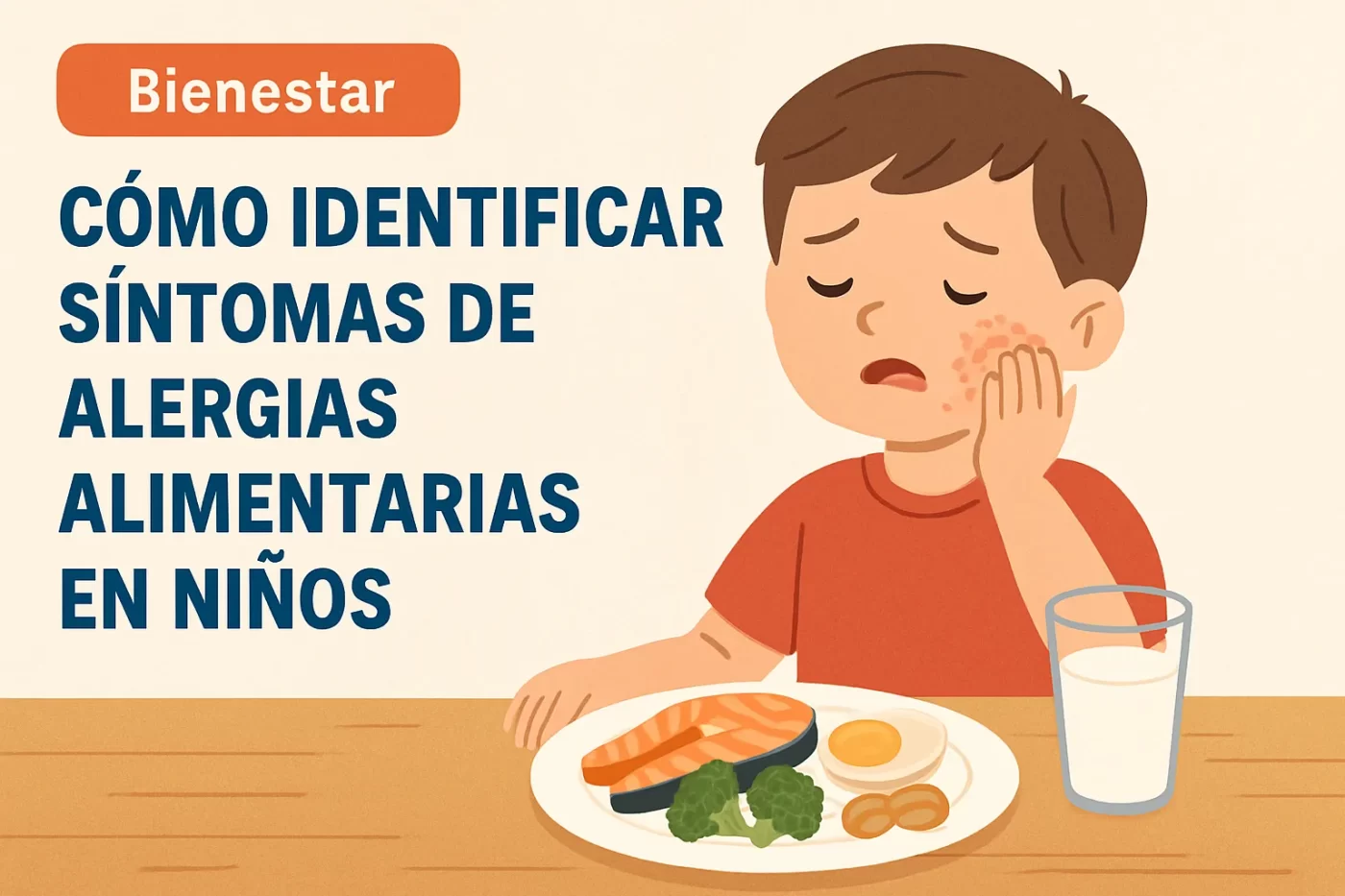 cómo promover el bienestar en caso de Cómo identificar síntomas de alergias alimentarias en niños