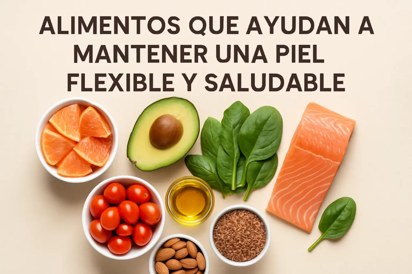 Alimentos que ayudan a mantener una piel flexible y saludable