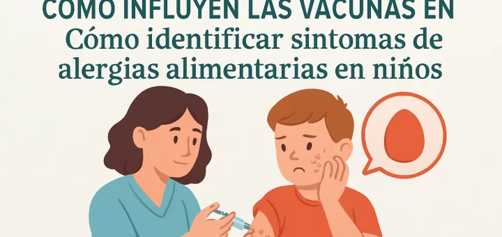 cómo influyen las vacunas en Cómo identificar síntomas de alergias alimentarias en niños