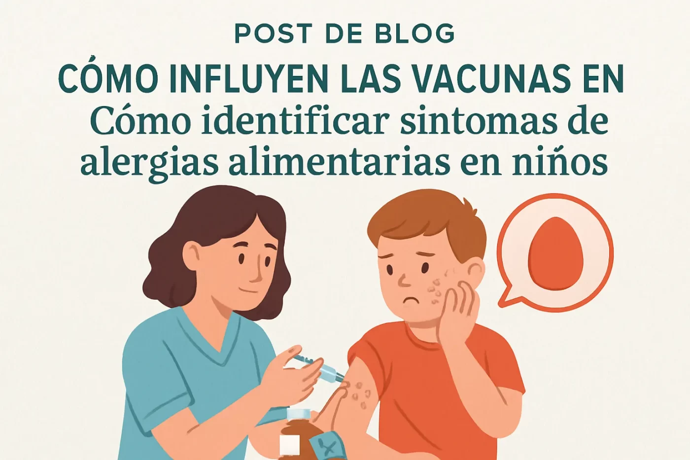 cómo influyen las vacunas en Cómo identificar síntomas de alergias alimentarias en niños