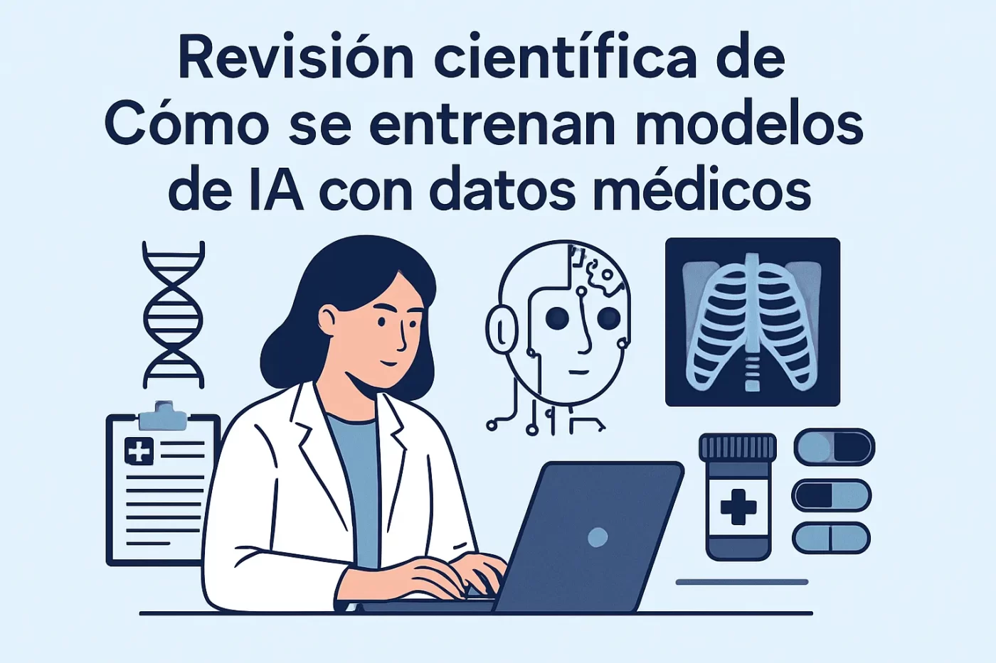 revisión científica de Cómo se entrenan modelos de IA con datos médicos