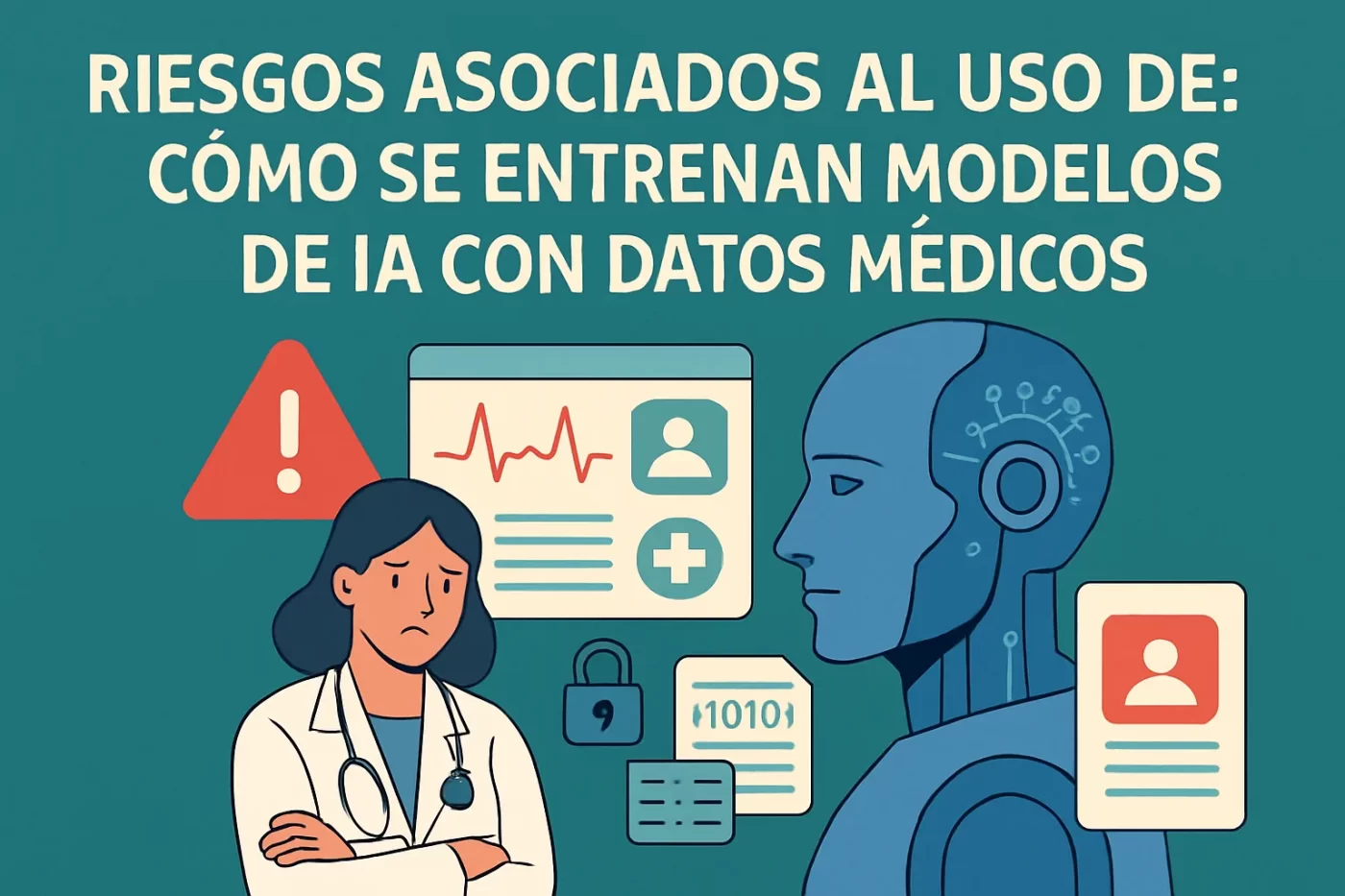 riesgos asociados al uso de Cómo se entrenan modelos de IA con datos médicos