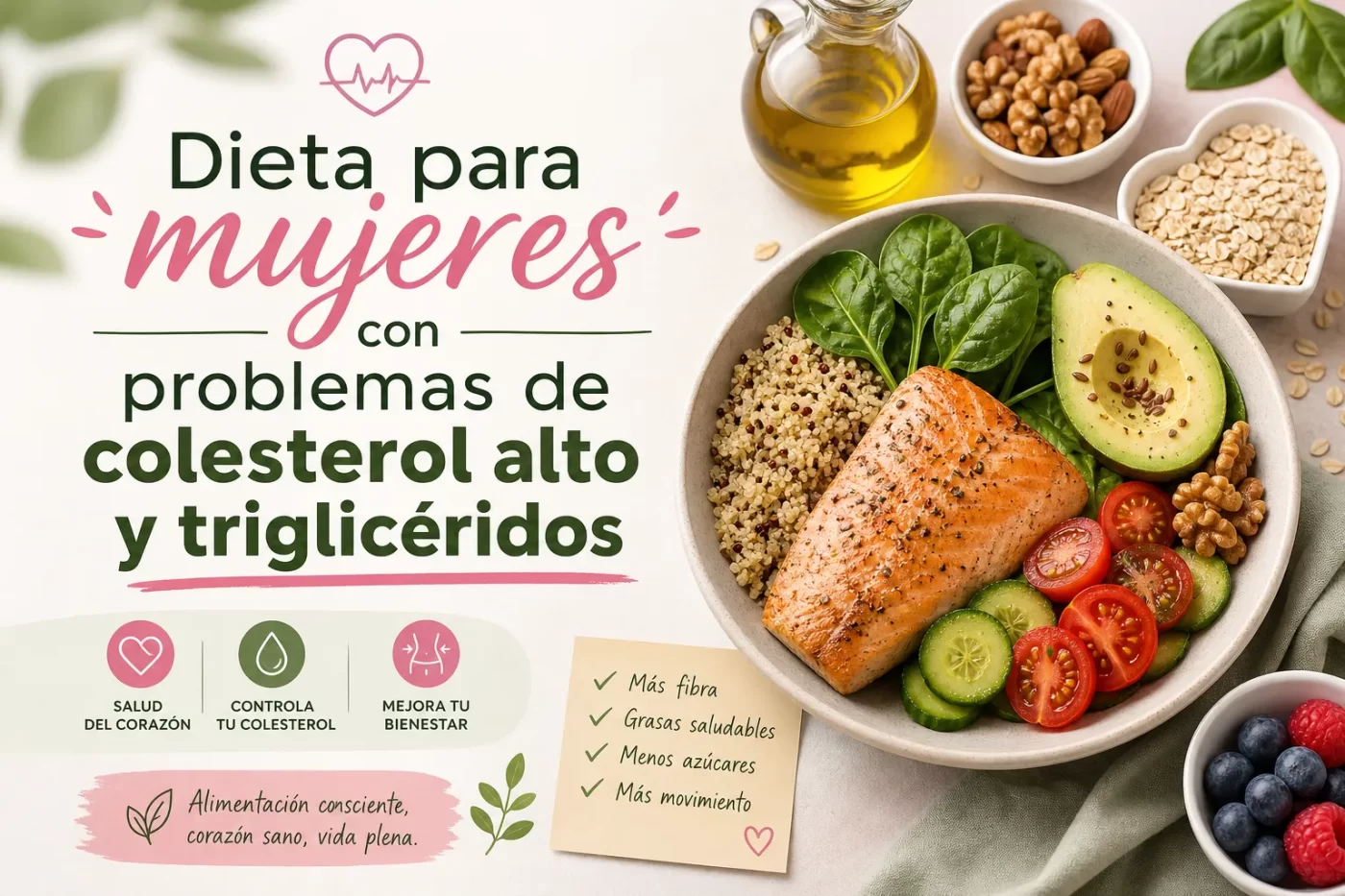Dieta-para-mujeres-con-problemas-de-colesterol-alto-y-trigliceridos | SoloSalud.net Dieta para mujeres con problemas de colesterol alto y triglicéridos