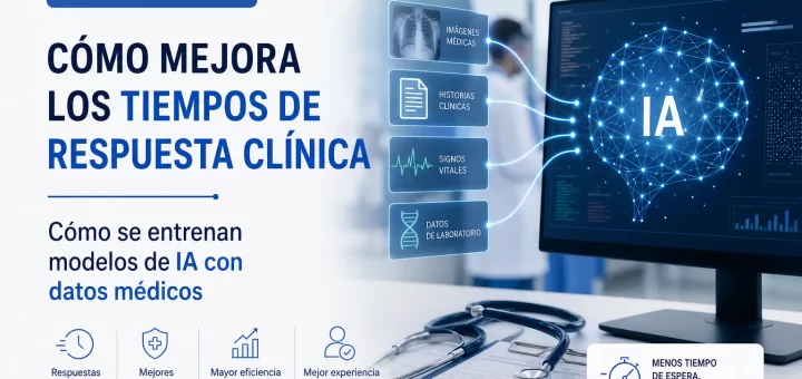 cómo mejora los tiempos de respuesta clínica Cómo se entrenan modelos de IA con datos médicos