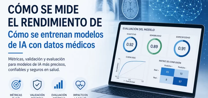 cómo se mide el rendimiento de Cómo se entrenan modelos de IA con datos médicos