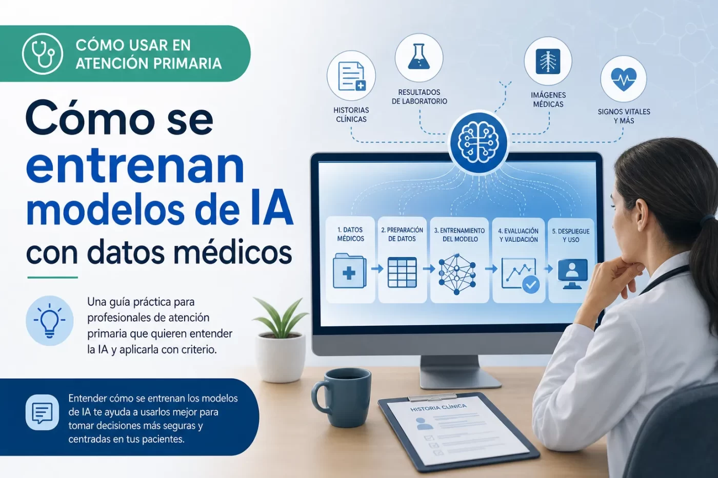 cómo usar en atención primaria Cómo se entrenan modelos de IA con datos médicos