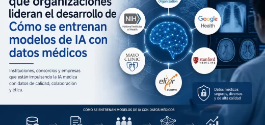 qué organizaciones lideran el desarrollo de Cómo se entrenan modelos de IA con datos médicos