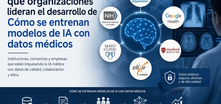 qué organizaciones lideran el desarrollo de Cómo se entrenan modelos de IA con datos médicos