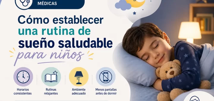 recomendaciones médicas sobre Cómo establecer una rutina de sueño saludable para niños